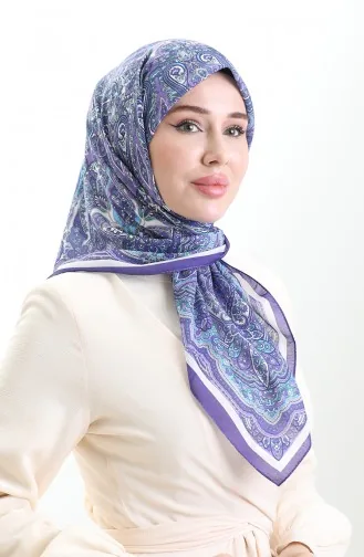 Etnik Desen Soft Eşarp 90201-07 Mor