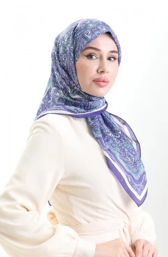 Etnik Desen Soft Eşarp 90201-07 Mor