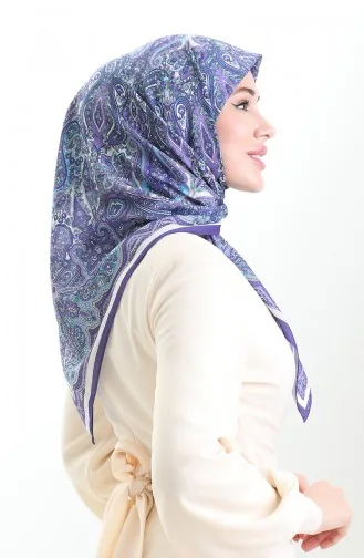 Etnik Desen Soft Eşarp 90201-07 Mor