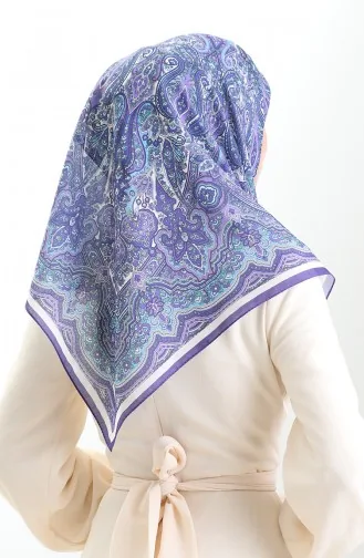 Etnik Desen Soft Eşarp 90201-07 Mor
