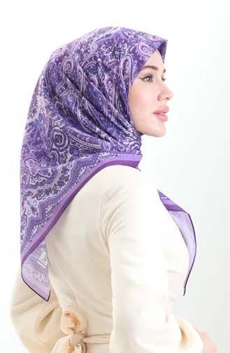 Ethnic Pattern Soft Scarf 90201-08 Purple 90201-08