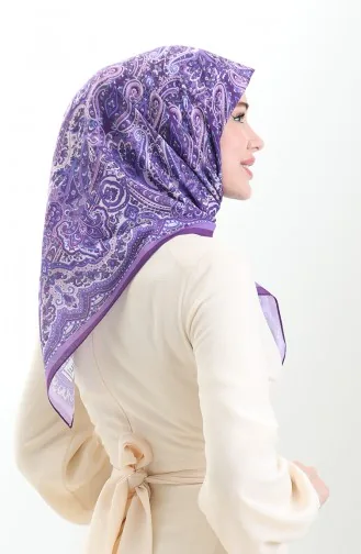 Ethnic Pattern Soft Scarf 90201-08 Purple 90201-08
