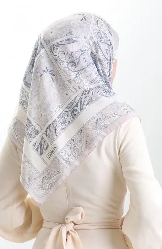 Karaca Desenli Cotton Eşarp 81094-02 Pudra Krem