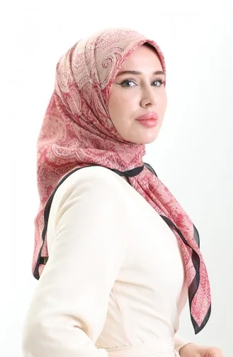 Karaca Desenli Cotton Eşarp 81095-05 Siyah Nar Çiçeği