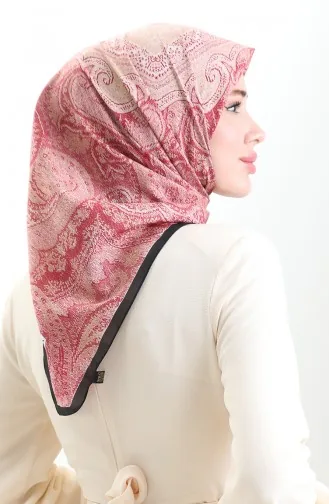 Karaca Desenli Cotton Eşarp 81095-05 Siyah Nar Çiçeği