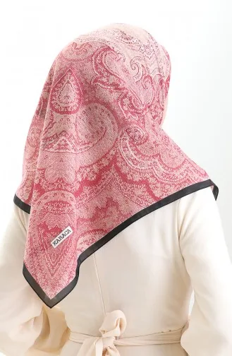 Karaca Desenli Cotton Eşarp 81095-05 Siyah Nar Çiçeği