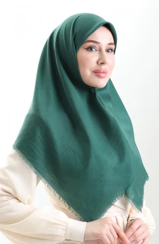 Cotton Jacquard Scarf 90199-01 Emerald Green 90199-01