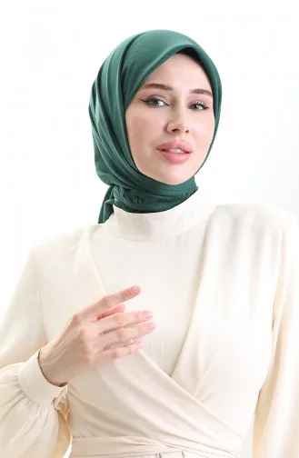 Cotton Jacquard Scarf 90199-01 Emerald Green 90199-01