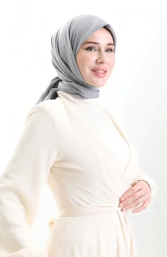 Katoenen Jacquard Sjaal 90199-03 Zilvergrijs 90199-03