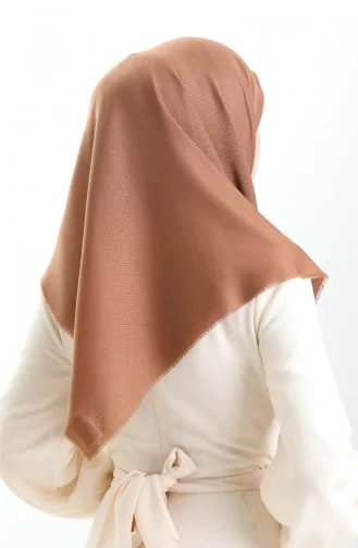 وشاح جاكار قطني 90199-10 بلون القهوة والحليب 90199-10