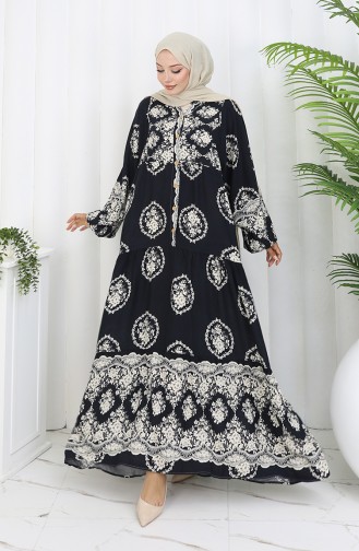 Schwarz Hijab Kleider 0109-01