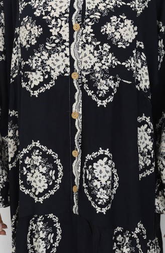 Schwarz Hijab Kleider 0109-01