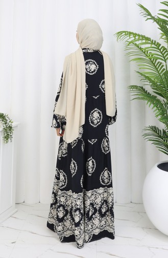 Schwarz Hijab Kleider 0109-01