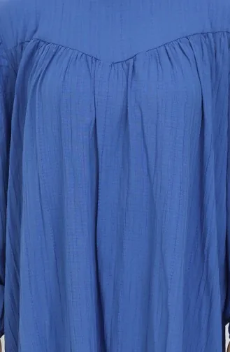 Ensemble Deux Pièces Tunique Et Pantalon Froncés 2089-05 Indigo 2089-05