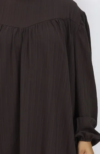 Ensemble Deux Pièces Tunique Et Pantalon Froncés 2089-06 Bitter Brown 2089-06