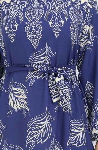 Navy Blue Hijab Dress 2092-04