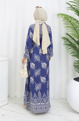 Navy Blue Hijab Dress 2092-04