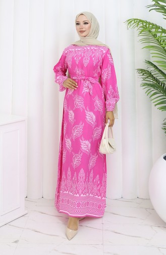 Rosa Hijab Kleider 2092-05