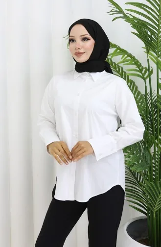 Oversays Gömlek 4250-01 Beyaz