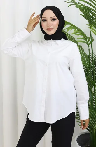 Oversays Gömlek 4250-01 Beyaz