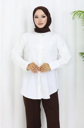 Oversays Gömlek 4250-02 Krem