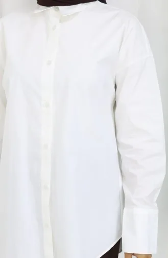 Oversays Gömlek 4250-02 Krem