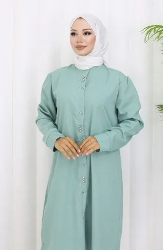 Taşlı Tunik Pantolon İkili Takım 2090-02 Çağla Yeşili