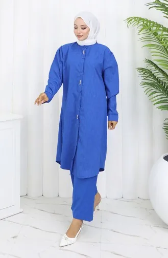 Gesteinsbesetztes Tunika-Hosen-Zweiteiler-Set 2090-03 Saks 2090-03