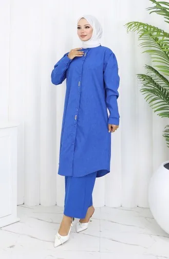 Gesteinsbesetztes Tunika-Hosen-Zweiteiler-Set 2090-03 Saks 2090-03