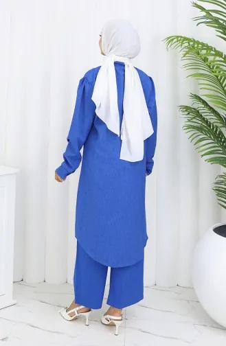 Gesteinsbesetztes Tunika-Hosen-Zweiteiler-Set 2090-03 Saks 2090-03