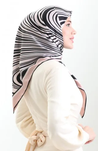 وشاح رايون رقمي 70301-04 أسود مسحوق 70301-04