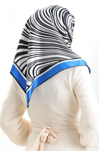 Digital Rayon Scarf 70301-06 Black Saxe 70301-06