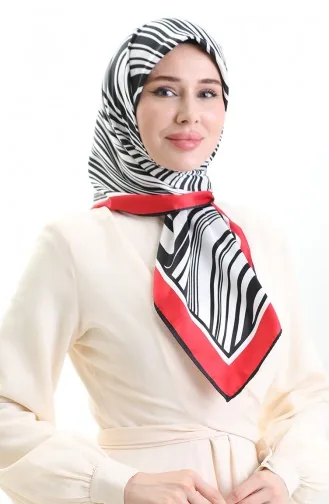 Digital Rayon Scarf 70301-10 Black Red 70301-10