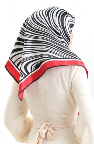 Digital Rayon Scarf 70301-10 Black Red 70301-10