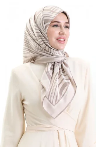 Dijital Rayon Eşarp 70301-11 Bej vizon