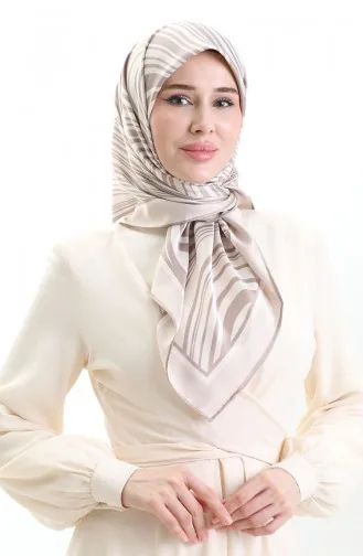 Dijital Rayon Eşarp 70301-11 Bej vizon