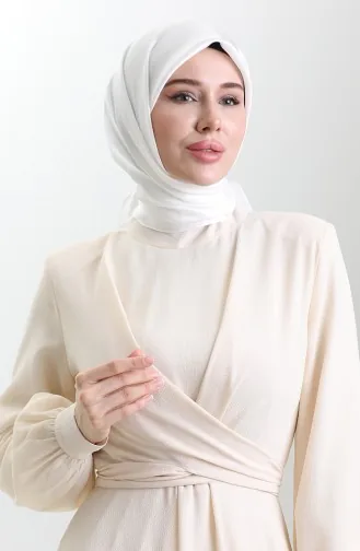 وشاح شيفون جان جان 70311-24 أبيض فاتح 70311-24