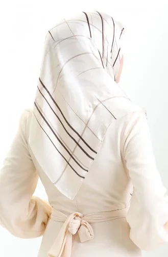 Patterned Jan Jan Scarf 70315-04 Cream Brown 70315-04