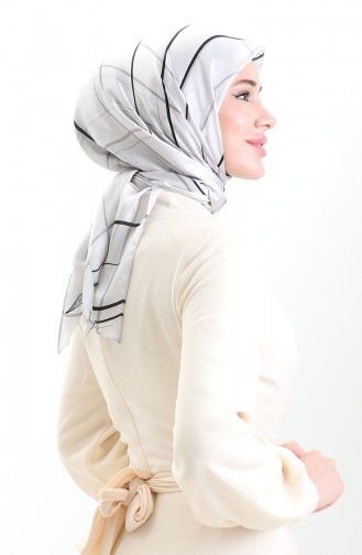 وشاح رمادي فضي 70315-06