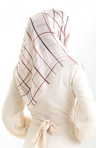Patterned Jan Jan Scarf 70315-08 Tan Bitter Brown 70315-08