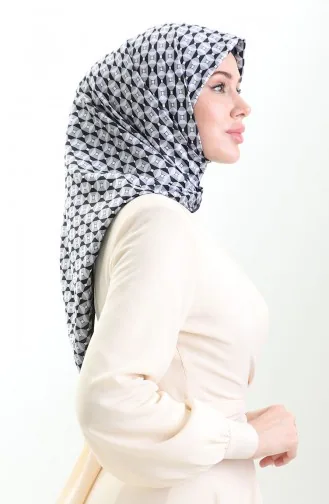 وشاح رايون رقمي 70307-01 أسود 70307-01