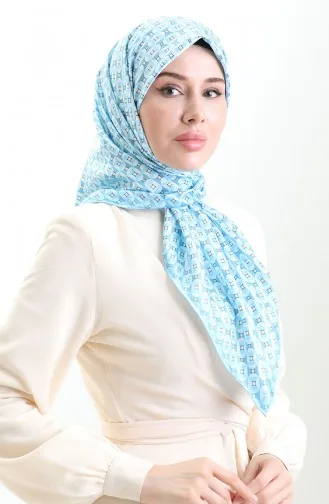 Digitale Rayon Sjaal 70307-02 Blauw 70307-02
