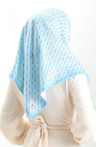 Dijital Rayon Eşarp 70307-02 Mavi