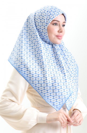 Dijital Rayon Eşarp 70307-05 İndigo