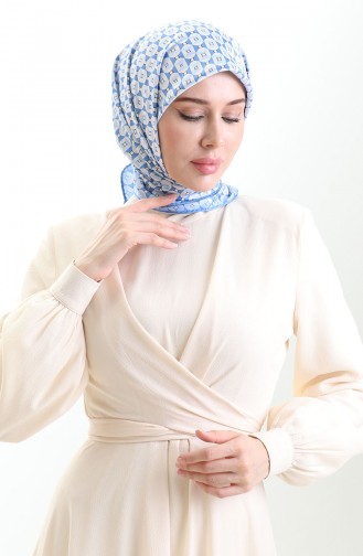 Dijital Rayon Eşarp 70307-05 İndigo