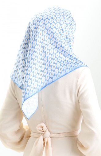 Dijital Rayon Eşarp 70307-05 İndigo