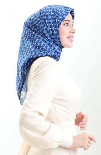 وشاح رايون رقمي 70307-13 أزرق داكن 70307-13