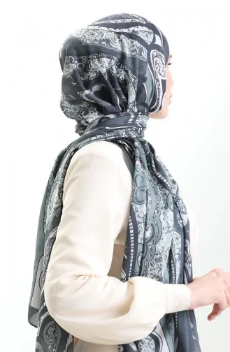 Patterned Soft Shawl 70313-01 Almond Green 70313-01