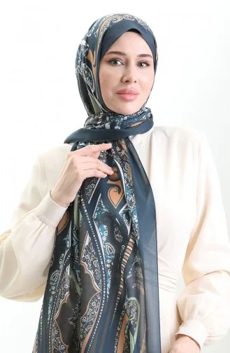 Gemusterter Weicher Schal 70313-02 Petrol Pistaziengrün 70313-02