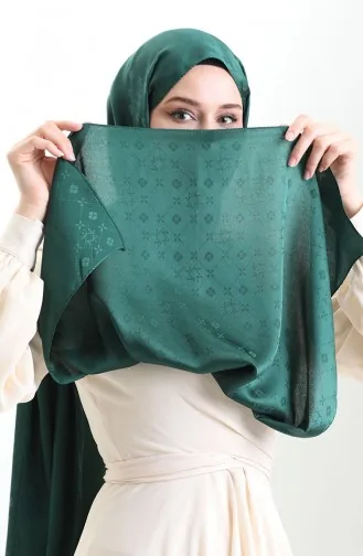 Karaca Jakarlı Şal 81097-02 Zümrüt Yeşili